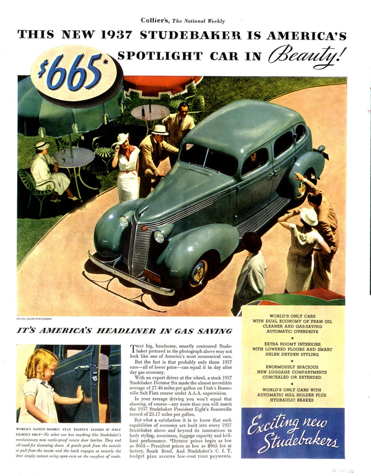1937 Studebaker Auto Advertising